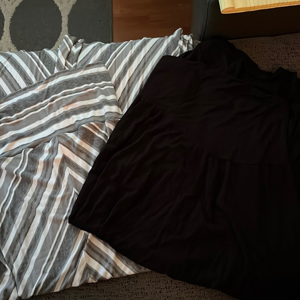 2 maternity maxi skirts